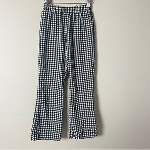 American Eagle Ginghan Plaid Black White Lounge Pants XS